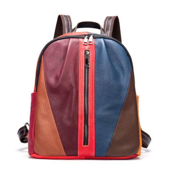 Manufacturers Custom Women'S Bags, Leather Stitching, Color Backpack, Casual Leather Handbags, New Style - Image 3