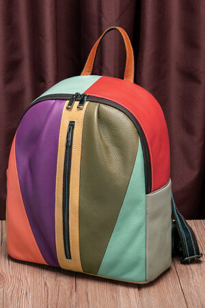 Manufacturers Custom Women'S Bags, Leather Stitching, Color Backpack, Casual Leather Handbags, New Style