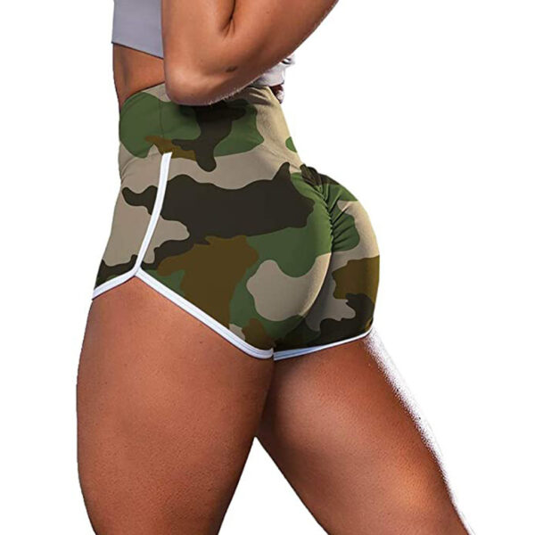 Ladies Camouflage Tie-Dye Print Hip-Up Fitness Casual Shorts - Image 2