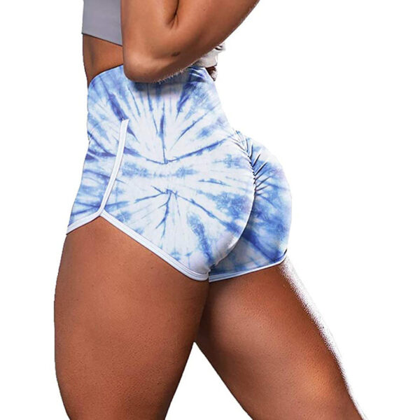 Ladies Camouflage Tie-Dye Print Hip-Up Fitness Casual Shorts - Image 3
