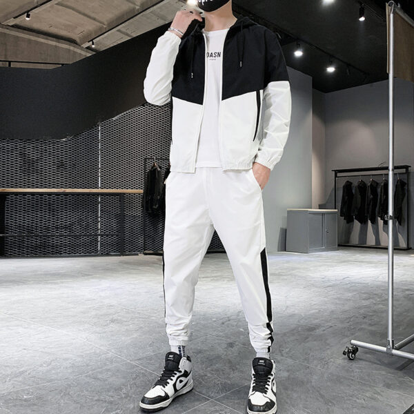 Sports Suit Men's Hooded Jacket Trousers Two-Piece Suit - Image 4