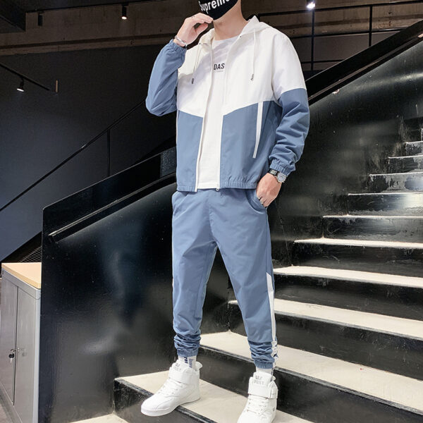 Sports Suit Men's Hooded Jacket Trousers Two-Piece Suit - Image 6