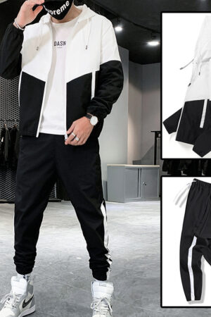 Sports Suit Men's Hooded Jacket Trousers Two-Piece Suit