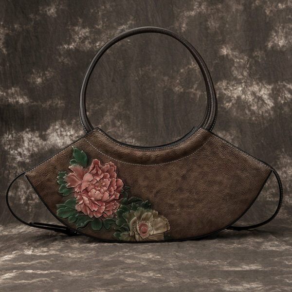 New Retro Female Bag Fashion Casual First Layer Cowhide One-shoulder Messenger Bag - Image 3