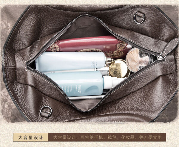 New Retro Female Bag Fashion Casual First Layer Cowhide One-shoulder Messenger Bag - Image 5