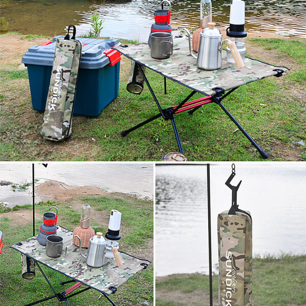 Outdoor Folding Table Camping Table Mesh BBQ Picnic Table - Image 6