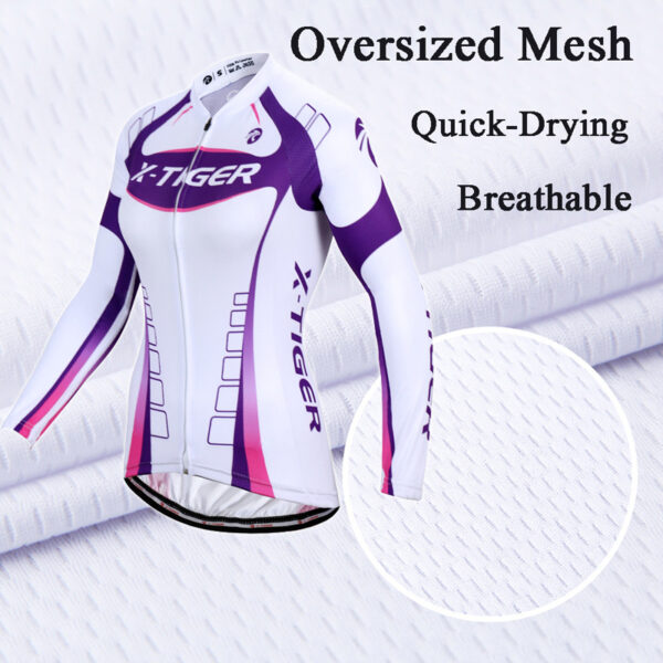 Spring and autumn women's long-sleeved cycling jersey suit - Image 3