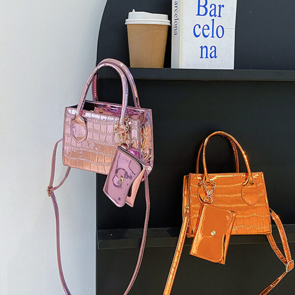Simple Texture Shoulder Messenger Bag - Image 4