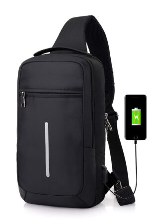 Anti-theft USB charging chest bag with you