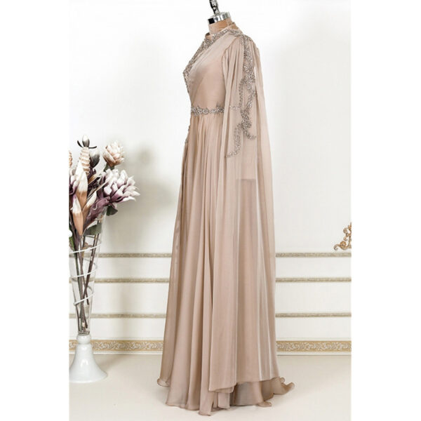 Champagne Muslim Evening Dress Formal Party - Image 9