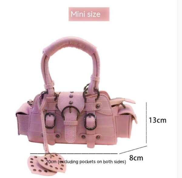 Square Rivet Hand-carrying Hand-carrying Crossbody Bag - Image 8