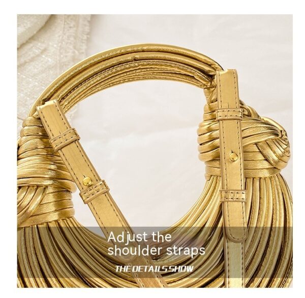 Instafamous Metal Noodles Underarm Bag Fashion Shiny Surface - Image 10