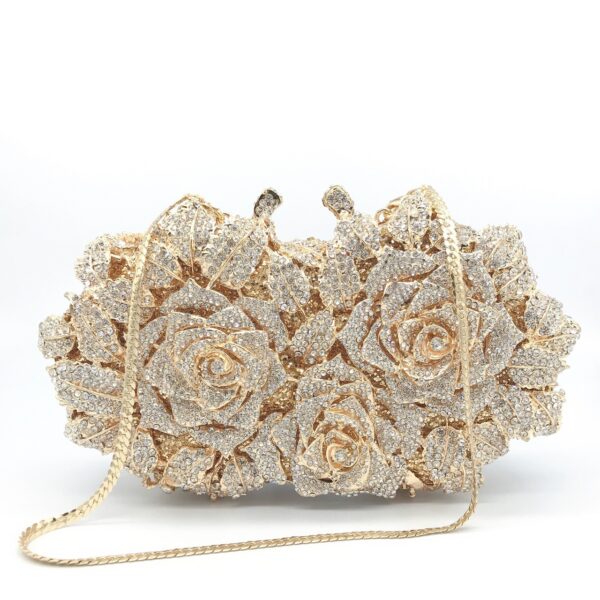 Hollow Rose Diamond Dinner Bag - Image 8
