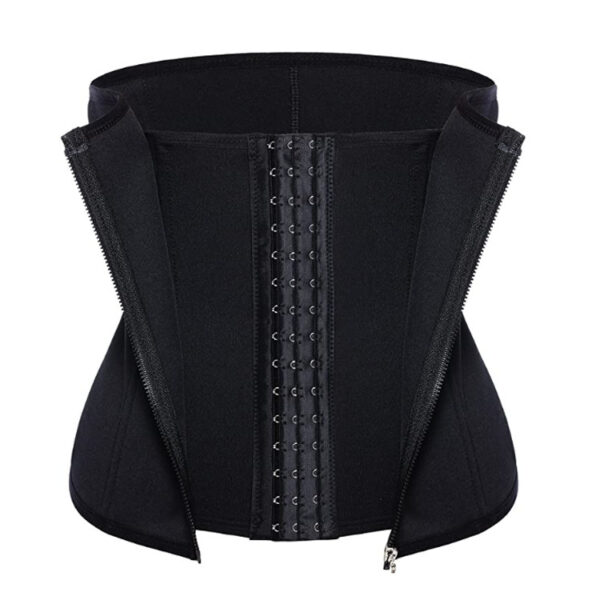 Amazon hot-selling zipper three-breasted belt neoprene corset body burst SWEAT fitness postpartum body girdle - Image 5