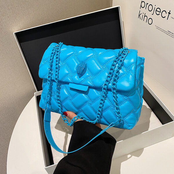 Plaid Embossed Chain Personality Shoulder Bag - Image 9