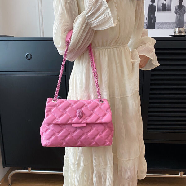 Plaid Embossed Chain Personality Shoulder Bag - Image 10