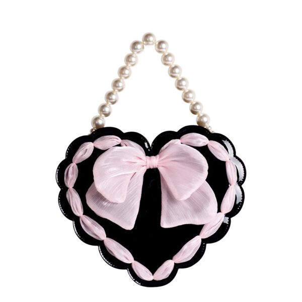 People Love Bow Pearl Lolita Flower Wedding Bag Handheld Crossbody - Image 4