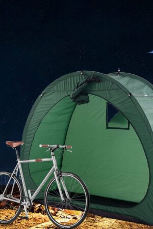 Parked mountain bike folding canopy