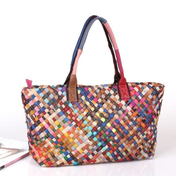 Hand-woven bag color bag - Image 4
