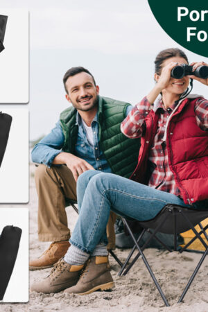 4pcs, 42X42X70cm Black Camping Chair