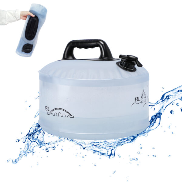 13L Camping Portable Water Bag Outdoor Hiking Travel Emergency Car Water Storage Equipment Home Living Water Tanks Foldable Water Container - Image 2