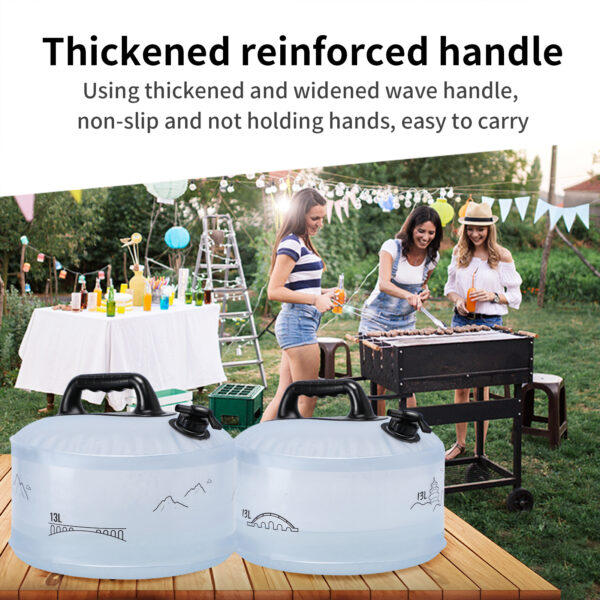 13L Camping Portable Water Bag Outdoor Hiking Travel Emergency Car Water Storage Equipment Home Living Water Tanks Foldable Water Container - Image 9