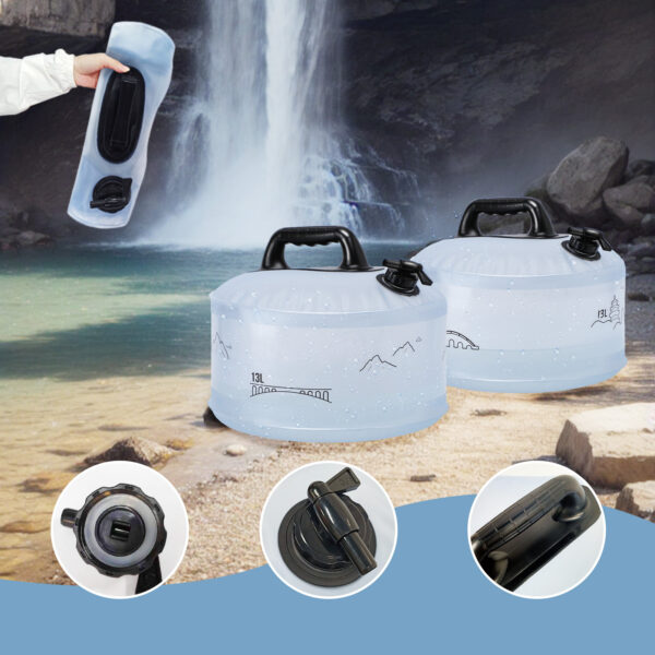 13L Camping Portable Water Bag Outdoor Hiking Travel Emergency Car Water Storage Equipment Home Living Water Tanks Foldable Water Container - Image 10
