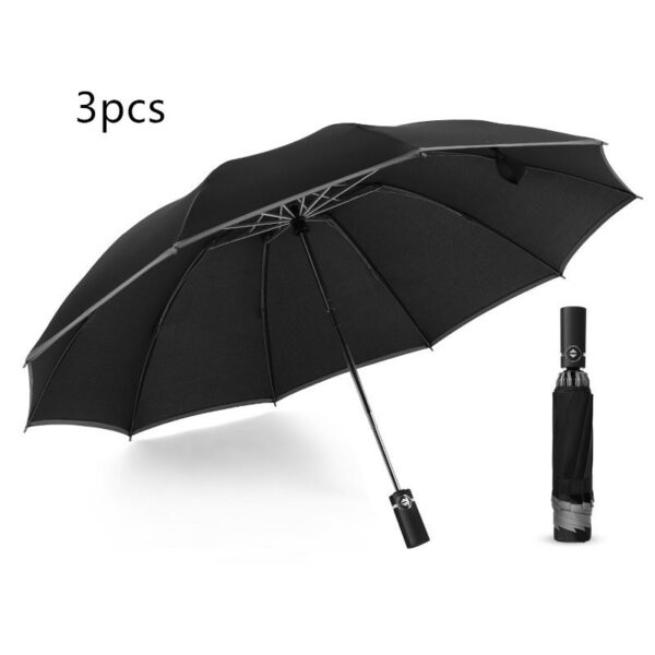 Inverted Umbrella Travel Portable Windproof Folding Umbrella,10Ribs Auto  Close Umbrella,Reflective Stripes For Night Safety - Image 8
