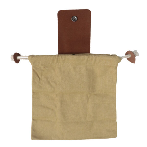 Leather Foraging Bag Mushroom Foraging Bag Canvas Foraging Pouch Collapsible For Hiking Camping Hunting Foraging Bag - Image 5