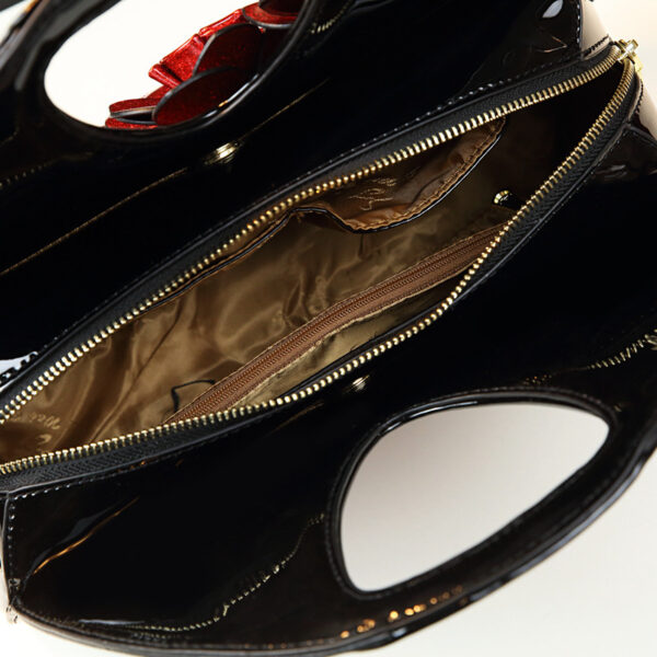 Personalized Flower Dumpling Niche Handbag Versatile Patent Leather Messenger Bag - Image 4