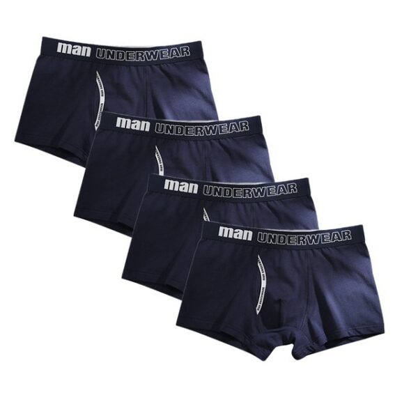 4pcs Boxer Mens Cotton Underpants - Image 5