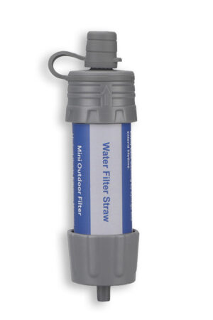 Handheld outdoor water purification filter