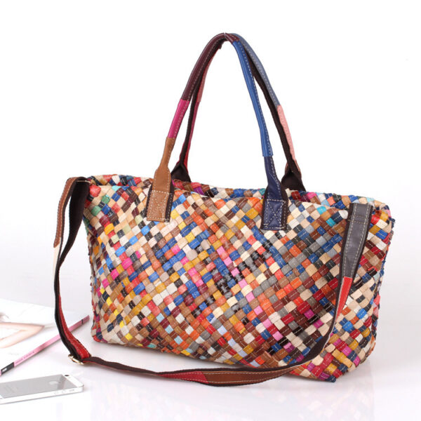 Hand-woven bag color bag - Image 2