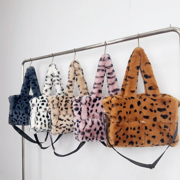 Leopard Print Tote Shoulder Messenger Bag Large Capacity - Image 4