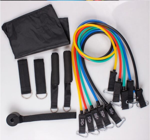Multifunctional Rally TPE11 Piece Set Fitness Rally Rope Latex Elastic Cord Resistance Ring - Image 6