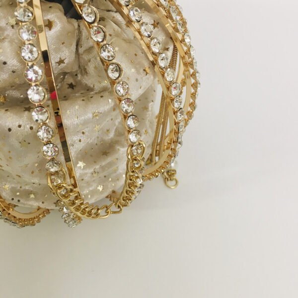 Hollow diamond ball bag dinner bag bird cage bun mother bag handbag - Image 4