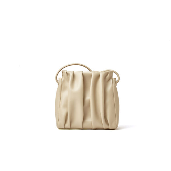 Crossbody Solid Color Pleated Cloud Bag - Image 4