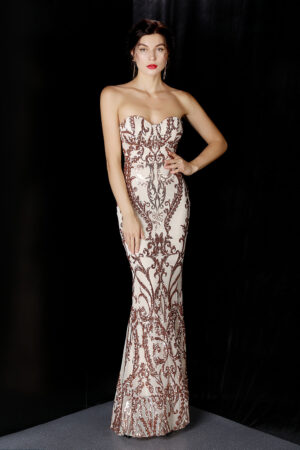 Sequined Long Dress Skirt Prom Party Etiquette Celebration Evening Dress