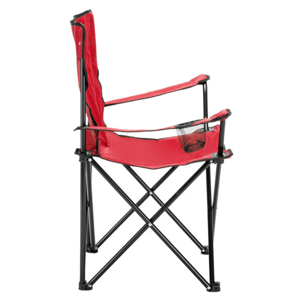 Camping Chair, Black Frame Red Oxford Cloth - Image 7