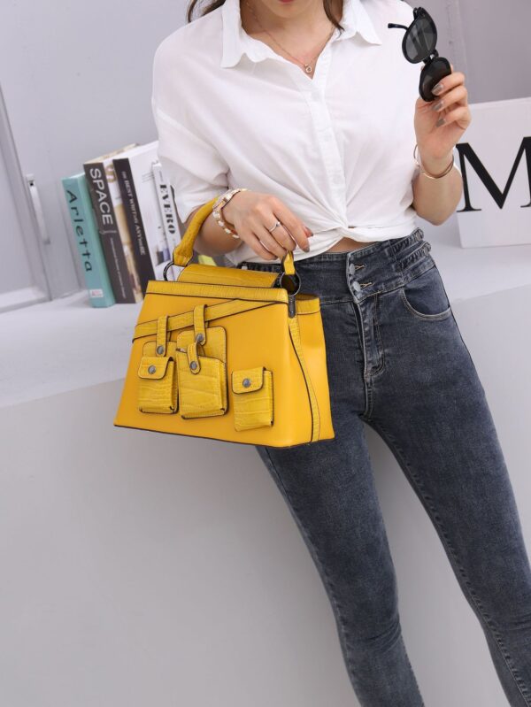 Hand-held crossbody denim tote bag - Image 2