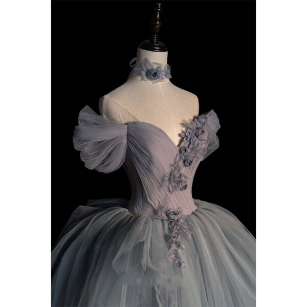 Female Texture Host Gift Tulle Tutu French Banquet Princess Dress - Image 8