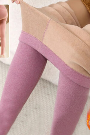 Warm Cashmere Leggings Winter Solid Slim Pants Fashion Trousers For Women Clothing
