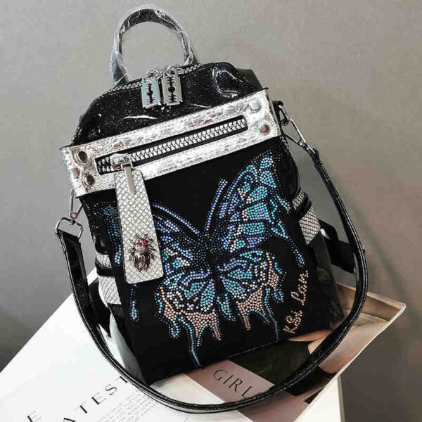New Delicate Rhinestone Personality Butterfly Shoulder Bag - Image 4