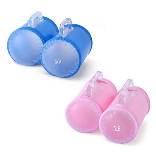 Portable 10lb Water Dumbbell Pairs Free Weights Adjustable Yoga Exercise Fitness Women Dumbbell Travel Training Water Dumbbell Set - Image 6