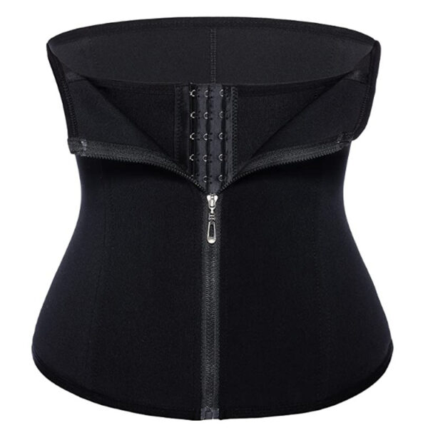 Amazon hot-selling zipper three-breasted belt neoprene corset body burst SWEAT fitness postpartum body girdle - Image 2