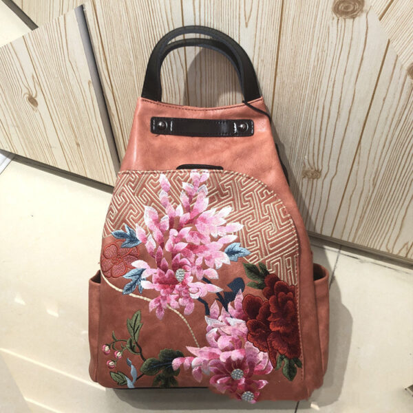 Embroidery Collocation Cheongsam Portable Messenger Backpack - Image 7