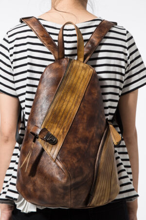 Cowhide women's backpack