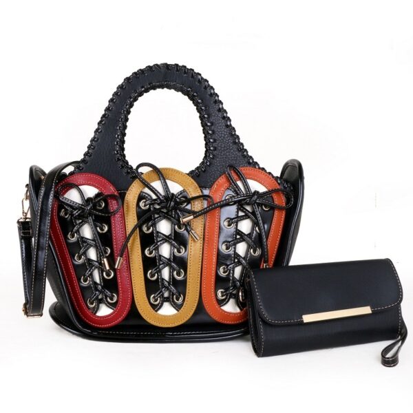 Contrast Color Braided Women's Shoulder Crossbody Bag - Image 6