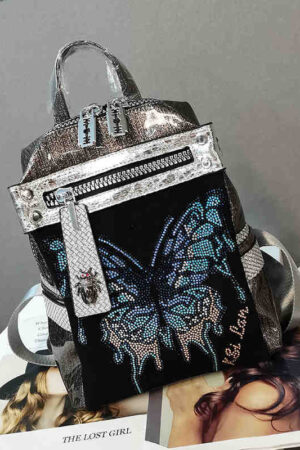 New Delicate Rhinestone Personality Butterfly Shoulder Bag