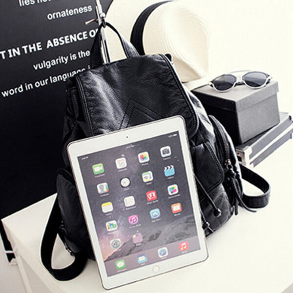 Soft Leather Ladies Backpack All-match Mother Bag Tide - Image 4